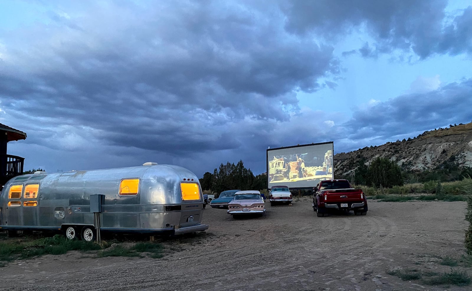 Every night, a movie selected by a guest text lottery plays at the Yonder Escalante drive-in theater near Grand Staircase-Escalante National Monument.