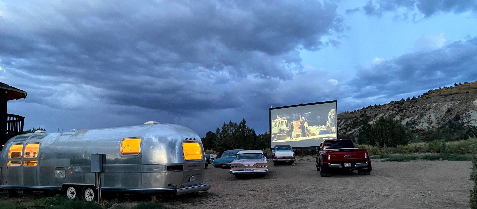 Every night, a movie selected by a guest text lottery plays at the Yonder Escalante drive-in theater near Grand Staircase-Escalante National Monument.