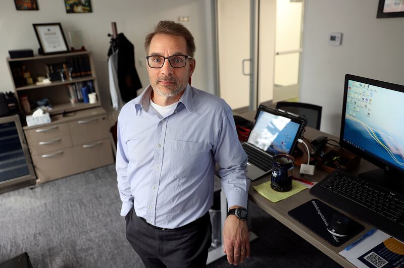 Rich Mauro, Salt Lake Legal Defender Association’s executive director, poses for a portrait at his office in Salt Lake City.