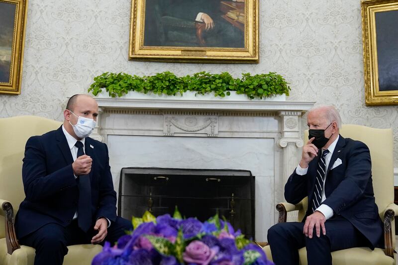 The Israeli prime minister meets with President Biden.