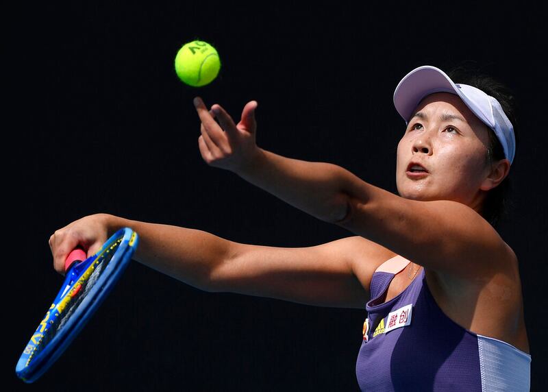 China’s Peng Shuai at the Australian Open tennis championship.