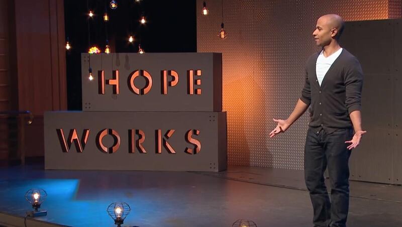 Stephen Jones speaks at Hope Works.