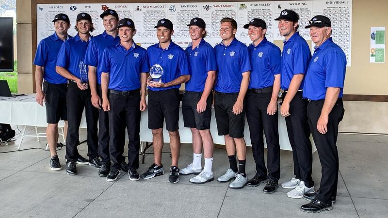 BYU men's golf team after winning the PING Cougar Classic on Saturday.