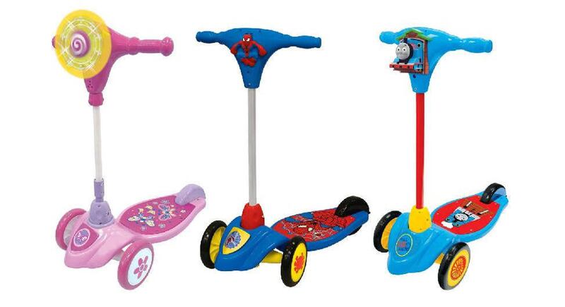 In this product image provided by the U.S. Consumer Product Safety Commission, the Lights and Sounds Children"™s Scooters, manufactured by Kiddieland Toys Limited, of Scituate, Mass., is shown. The U.S. Consumer Product Safety Commission and Health Canada