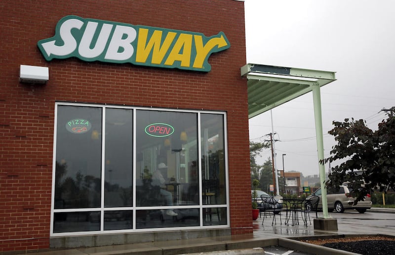A Subway restaurant is shown Tuesday, July 7, 2015, in St. Louis.