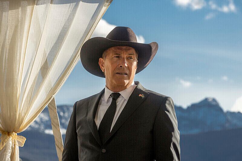 This image released by Paramount Network shows Kevin Costner in a scene from “Yellowstone.”