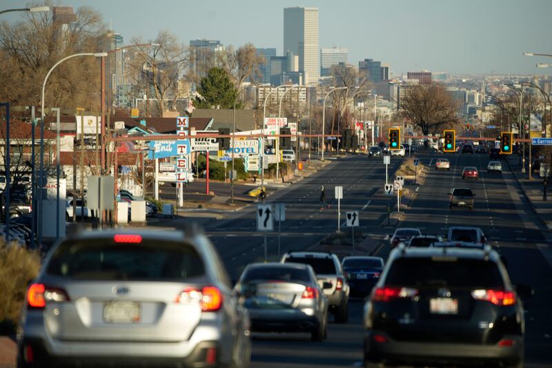 A photo of the Denver metropolitan area.