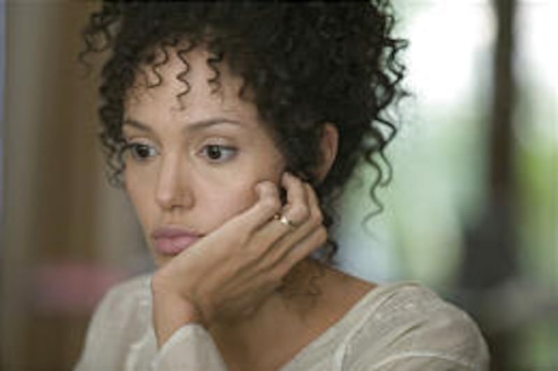 Angelina Jolie stars as Mariane Pearl, the wife of a slain American journalist, in "A Mighty Heart."