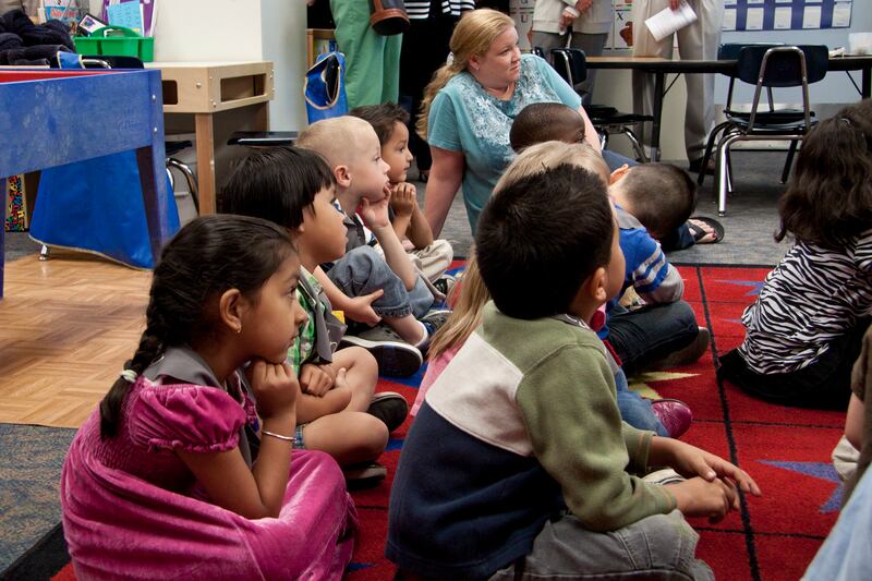 Preschool students at Woodrow Wilson Elementary School in South Salt Lake City participate in high-quality preschool programming through the pay-for-success Utah School Readiness Initiative.