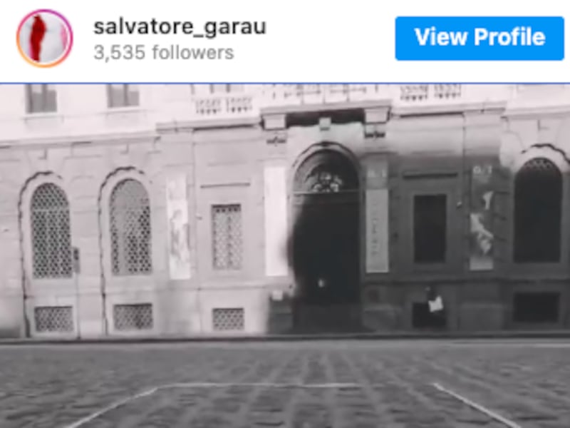 Salvatore Garau’s Instagram post about the invisible art.