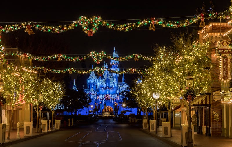 The Disneyland Resort transforms into the Merriest Place on Earth for the holiday season. Among the merriment at Disneyland Park, Sleeping Beauty’s Winter Castle shines brightly with the glow of the shimmering icicles and twinkling lights, enchanting guests from day to night. (Joshua Sudock/Disneyland Resort)