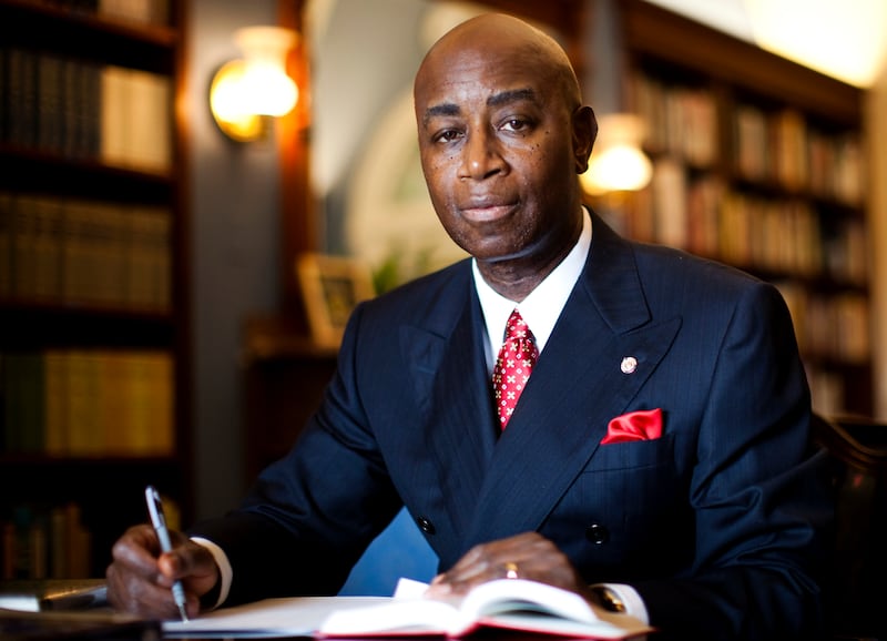 Senate Chaplain Barry Black poses for a portrait in his office on Capitol Hill in Washington on Friday, July 9, 2010.