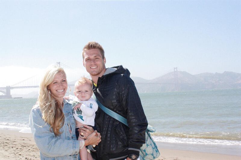 Austin Collie, wife Brooke, and son Nash.