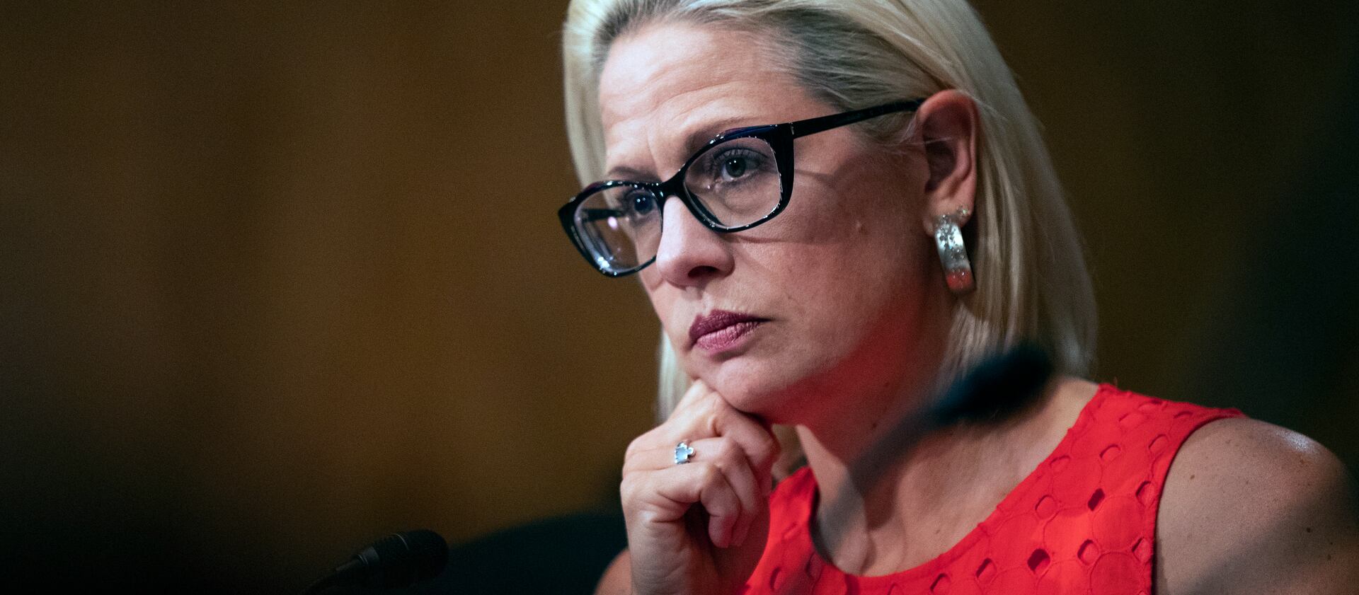 Sen. Kyrsten Sinema, a Democrat from Arizona, was followed into a bathroom and filmed by activists on Monday.