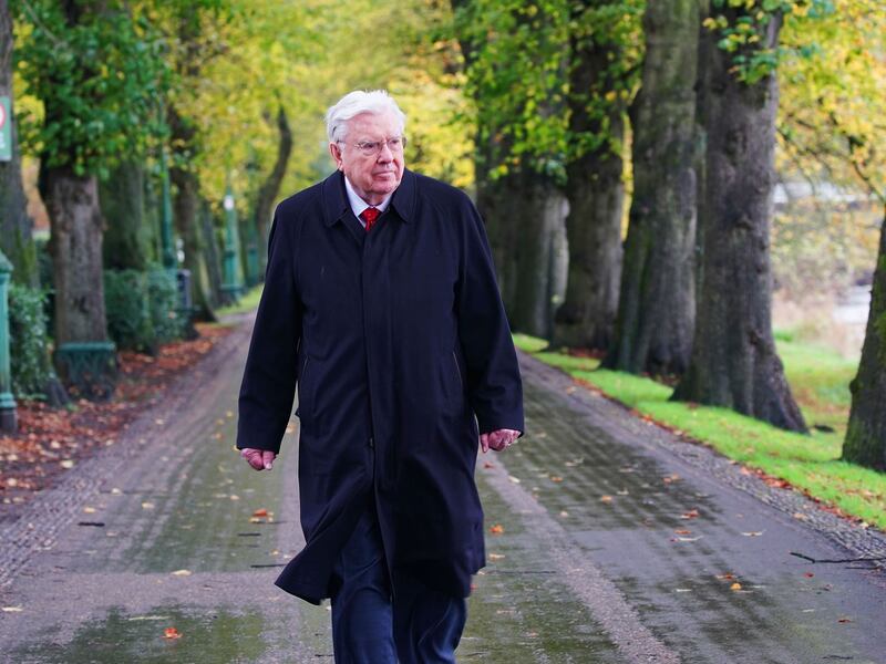 President M. Russell Ballard, acting president of the Quorum of the Twelve Apostles of The Church of Jesus Christ of Latter-day Saints, walks next to the River Ribble in England on Oct. 27, 2021.