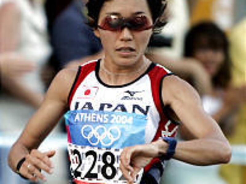 Mizuki Noguchi of Japan won gold in the women's marathon with temps in the high 90s.