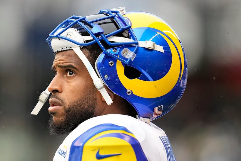 Los Angeles Rams linebacker Bobby Wagner watches from the sideline during a game Sunday, Jan. 8, 2023.