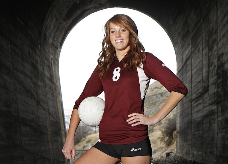 2011 Ms. Volleyball, Morgan High School\'s Bailey Farris Monday, Nov. 28, 2011, in Morgan, Utah.
