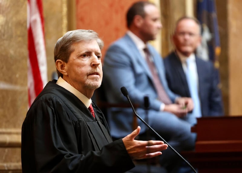 Utah Supreme Court Chief Justice Matthew B. Durrant speaks on the opening day of the 2024 Legislature on Tuesday, Jan. 16, 2024. | Photo by Kristin Murphy, Deseret News