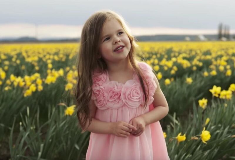 Claire Crosby sings "Beautiful Savior."