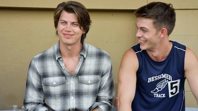 Truett brothers Zach (Tanner Stine) and Dave (Evan Hofer) share a laugh in “Run the Race."