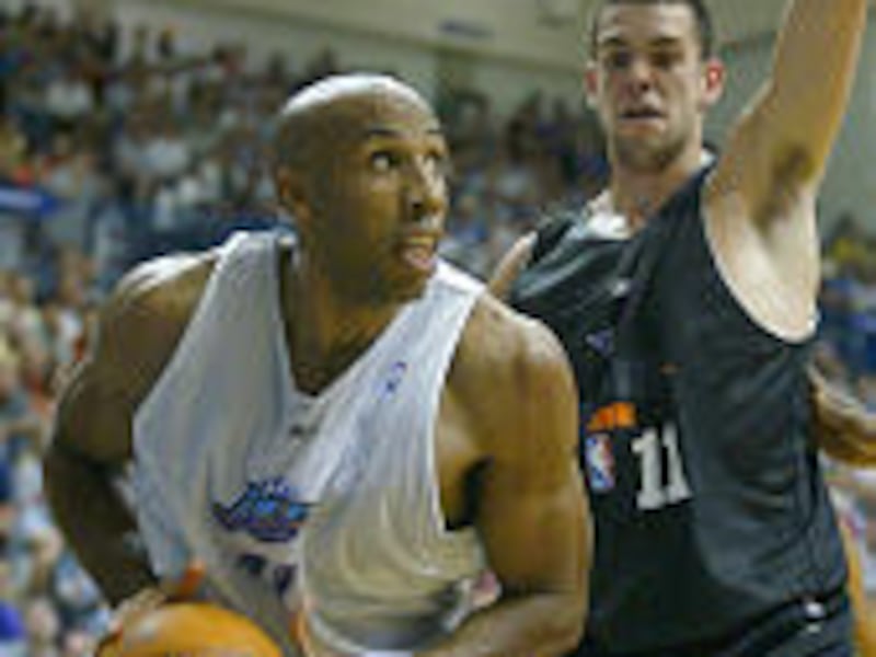 Michael Ruffin, left, impressed the Jazz coaches last summer but has been less impressive this fall.