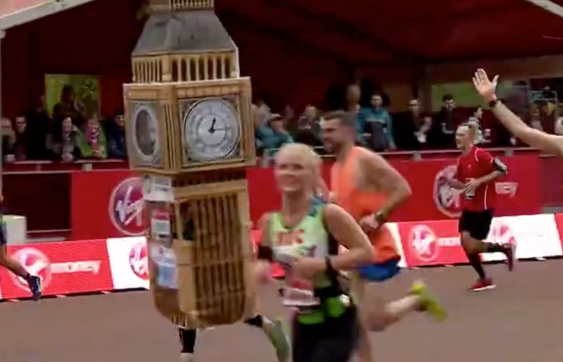 Last weekend, London Marathon runner Lukas Bates attempted to break the Guinness World Record for running a marathon dressed as a landmark. According to BBC News, Bates also chose to run the race for Alzheimer’s research dressed as the Big Ben clock tower