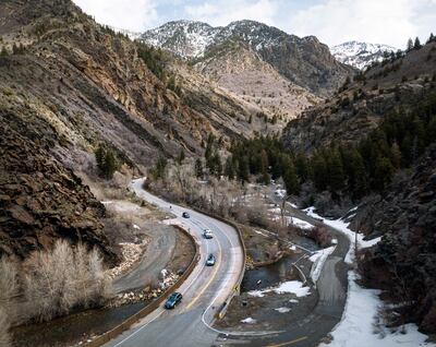 FILE - Traffic in Big Cottonwood Canyon is pictured on Thursday, April 4, 2019. Leaders overseeing the Little Cottonwood Canyon Environmental Impact Statement and the Cottonwood Canyons Transportation Action Plan are considering potential solutions to imp