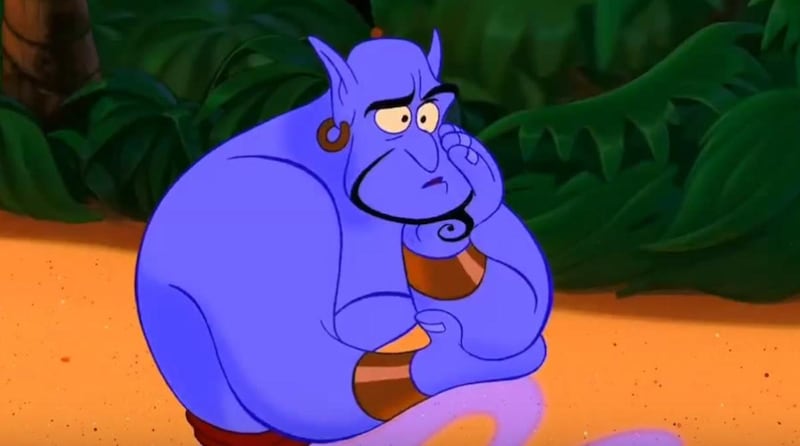 Genie from the original "Aladdin" animated film.