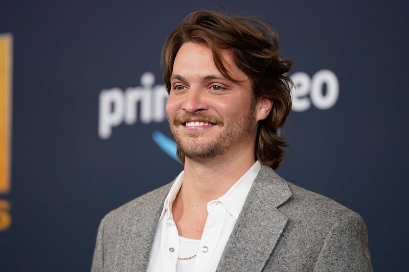Luke Grimes arrives at the 57th Academy of Country Music Awards on March 7, 2022, in Las Vegas.