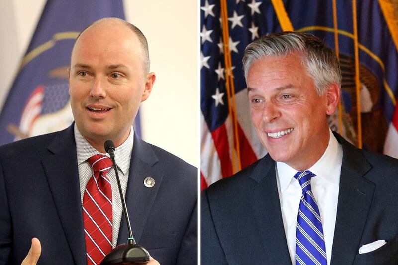 Lt. Gov. Spencer Cox and former Gov. Jon Huntsman Jr.
