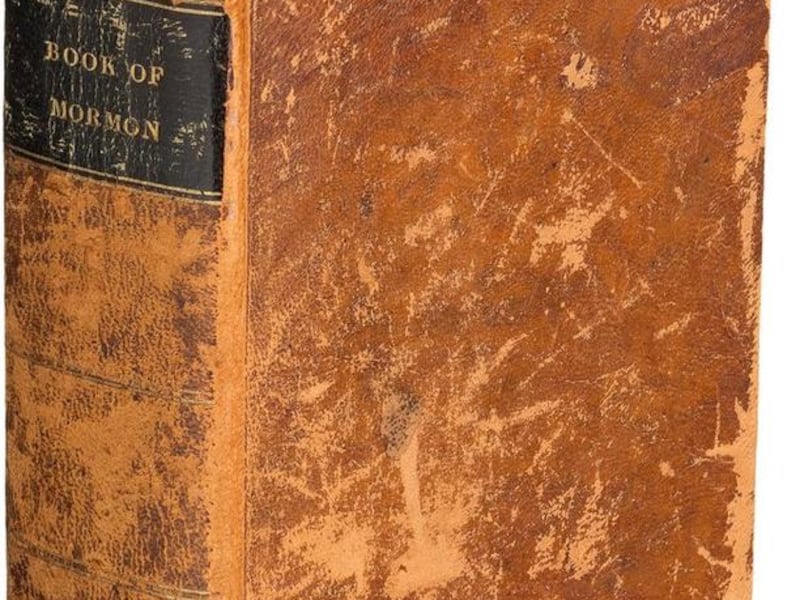 This first-edition copy of the Book of Mormon belonged to Pomeroy Tucker, the foreman of E.B. Grandin's printing press.