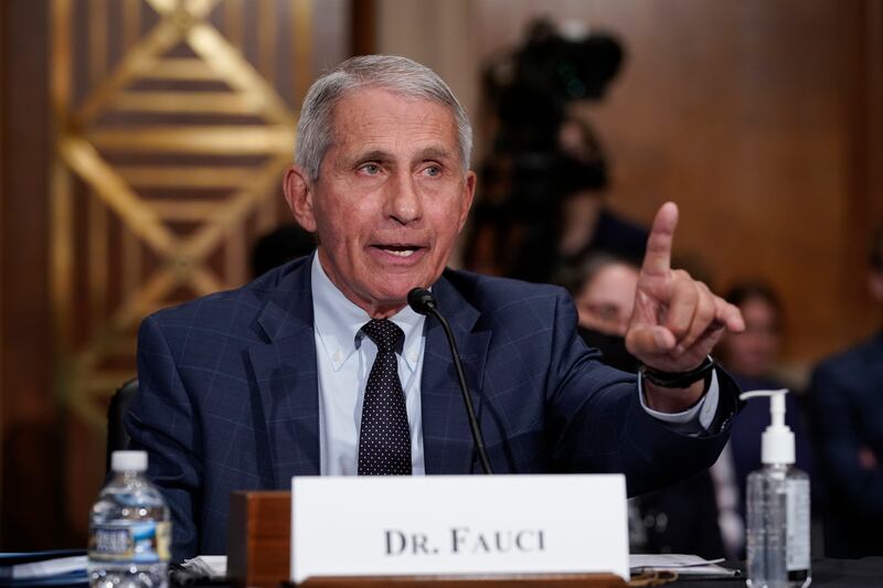 Top infectious disease expert Dr. Anthony Fauci responds on Capitol Hill in Washington, D.C.