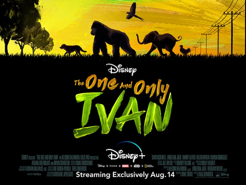 A poster for Disney’s “The One and Only Ivan.” 