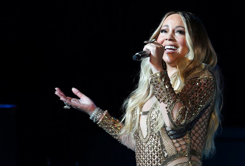 Mariah Carey performs at a concert celebrating Dubai Expo 2020 One Year to Go in Dubai, United Arab Emirates, in 2019.