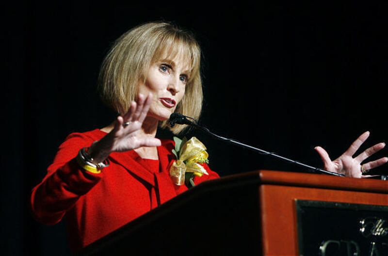 Linda Armstrong Kelly, mom of Tour de France winner Lance Armstrong, speaks at Women and Business Conference Wednesday.