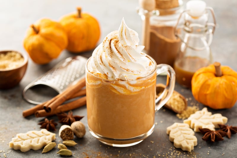 Drinks with pumpkin and nutmeg are popular this time of year.