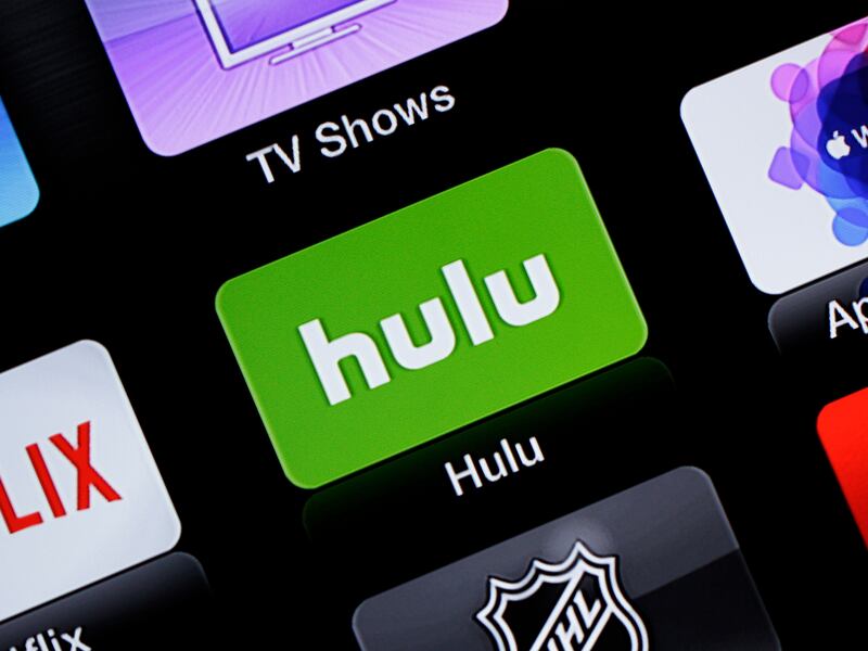 The Hulu Apple TV app icon in South Orange, N.J.