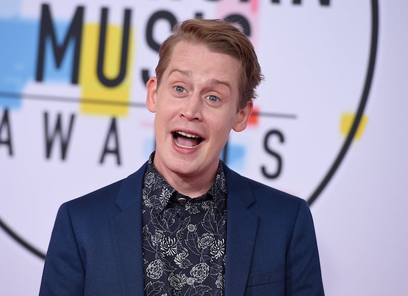 Macaulay Culkin arrives at the American Music Awards on Tuesday, Oct. 9, 2018, at the Microsoft Theater in Los Angeles.