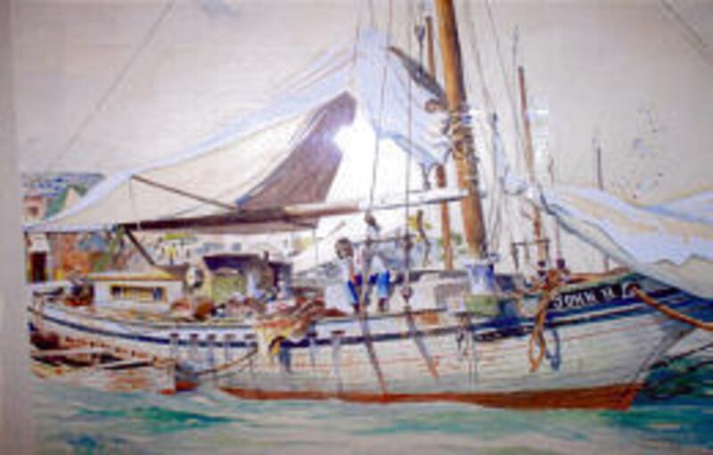 Painting by Darrell McClure, who made his living as a cartoonist, is worth $750 to $1,000.