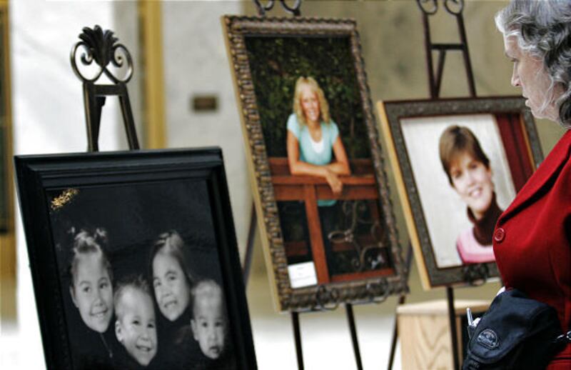 A photograph of siblings in Utah's foster-care system awaiting adoption was displayed in the first Utah Heart Gallery in the rotunda of the Capitol building in Salt Lake City last year.