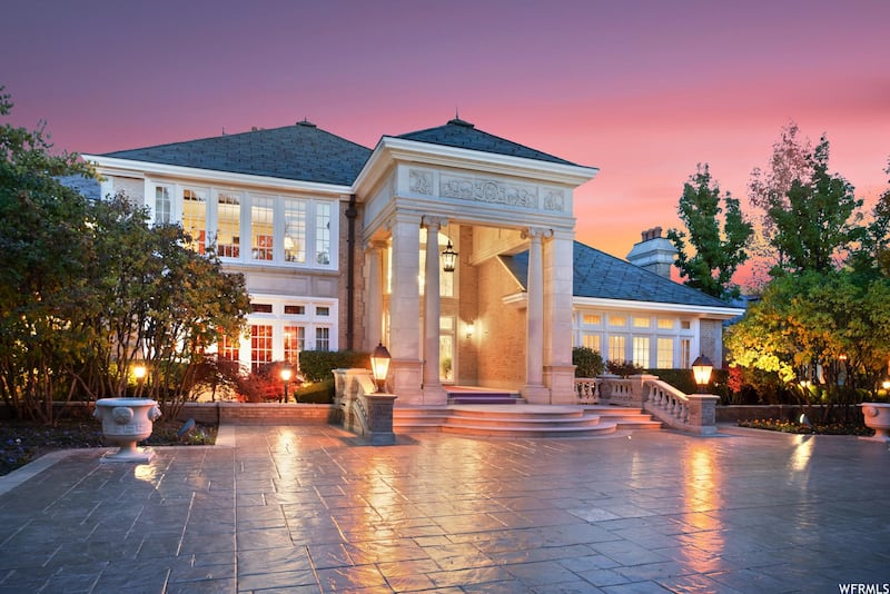 The 30,386-square-foot “Magnificent Manoir Du Verger” estate is for sale in Orem, Utah.