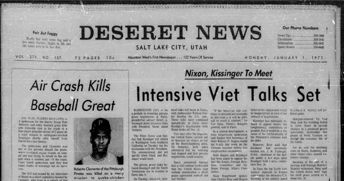Deseret News Archives: Clemente Recorded His 3,000th Hit. It Was Hi...