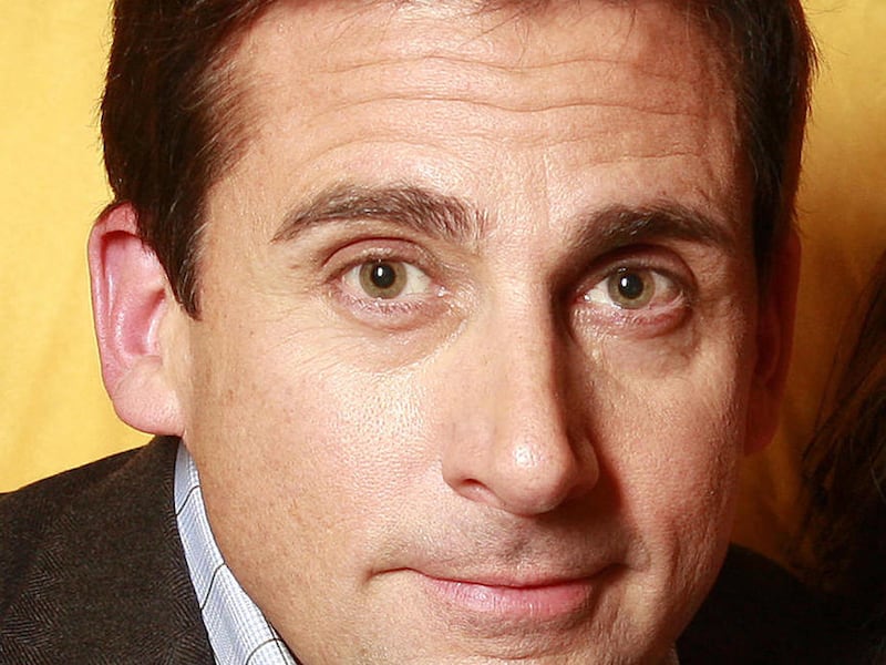 FILE - In this Feb. 18, 2010 file photo, actor Steve Carell poses for a portrait at the Hudson hotel in New York. The first glimpse moviegoers will get of the post-"Office" phase of Steve Carell's career will be "Crazy Stupid Love," a romantic comedy he s