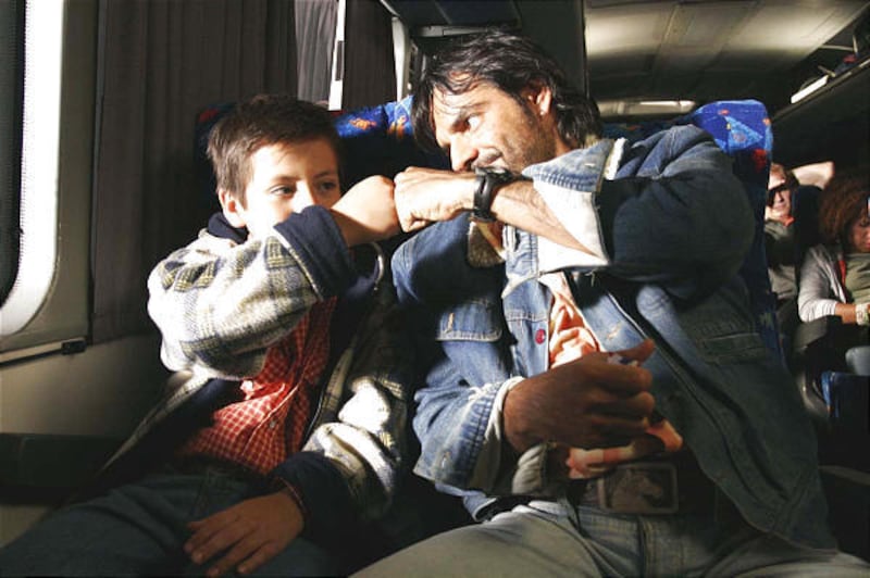 Adrian Alonso and Eugenio Derbez in "Under the Same Moon."