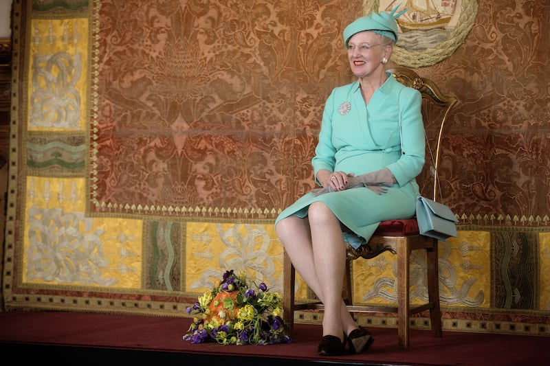 The Queen of Denmark, Margrethe II celebrates her 75th birthday during an official reception at Copenhagen City Hall, Copenhagen, on April 16 2015.