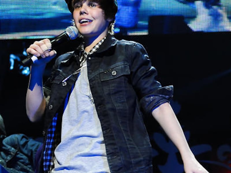 Singer Justin Bieber performs at the 2009 Z100 Jingle Ball at Madison Square Garden in New York.