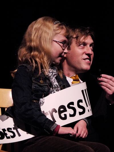 James Kennedy, right, at a previous 90-Second Newbery Film Festival.