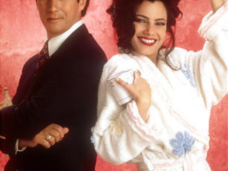 Charles Shaughnessy and Fran Drescher in "The Nanny."