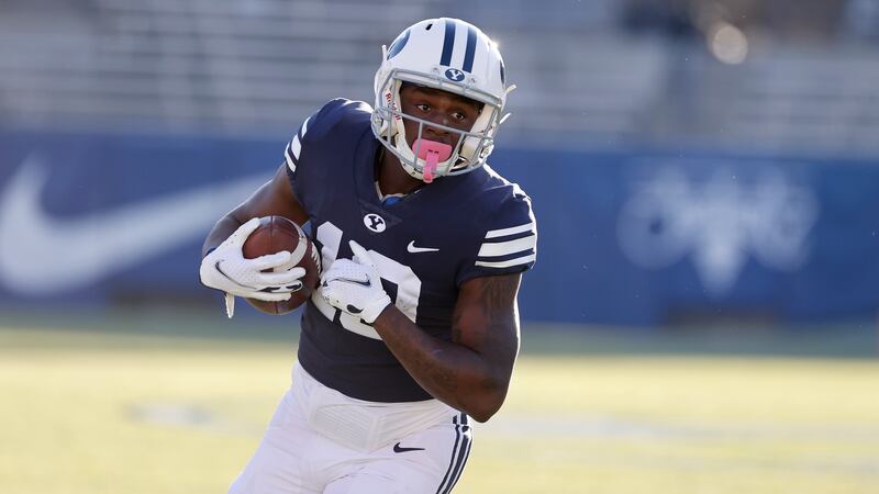 BYU running back Miles Davis runs with the ball against North Alabama during game Nov. 21, 2020, in Provo, Utah.